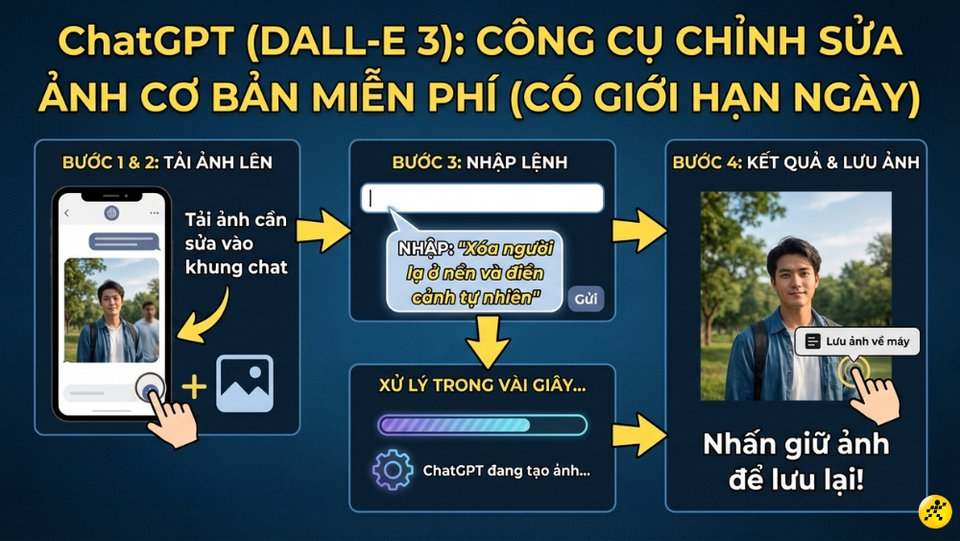 ChatGPT chỉnh sửa ảnh bằng AI DALL-E 3