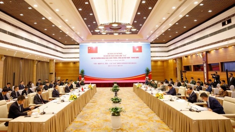 Hội nghị lần thứ nhất, cơ chế đối thoại chiến lược 3+3 cấp Bộ trưởng Ngoại giao, Quốc phòng, Công an Việt Nam-Trung Quốc. (Ảnh: TTXVN) 9-7617.jpg