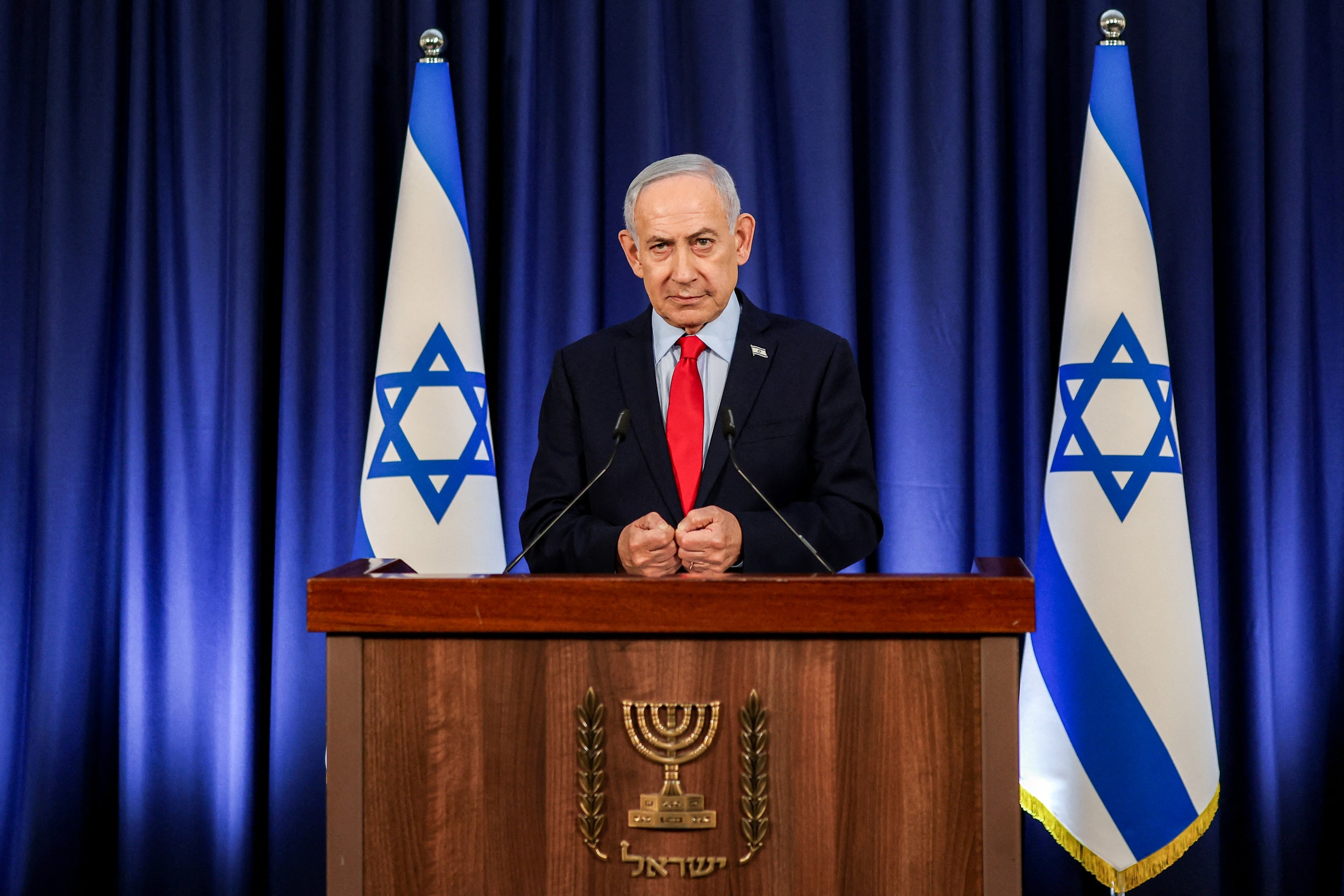Thủ tướng Israel Benjamin Netanyahu phát biểu tại cuộc họp báo ở Jerusalem ngày 19/3/2026. Ảnh: AFP