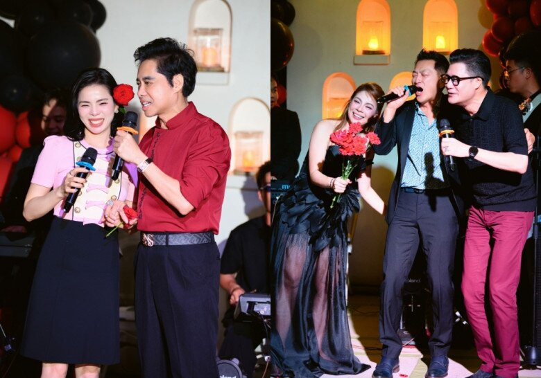 Không gian buổi tiệc sinh nhật ấm cúng và đầy cảm xúc của ca sĩ Thanh Thảo.