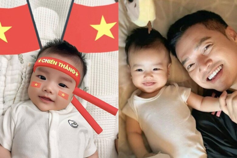 Quang Minh đón con trai ở tuổi ngoài 60.