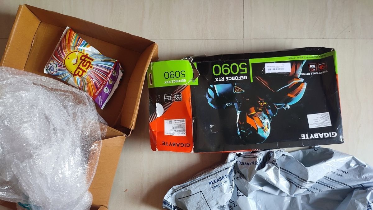 Khách hàng nhận được gói bột giặt thay vì card đồ họa RTX 5090 đã đặt mua