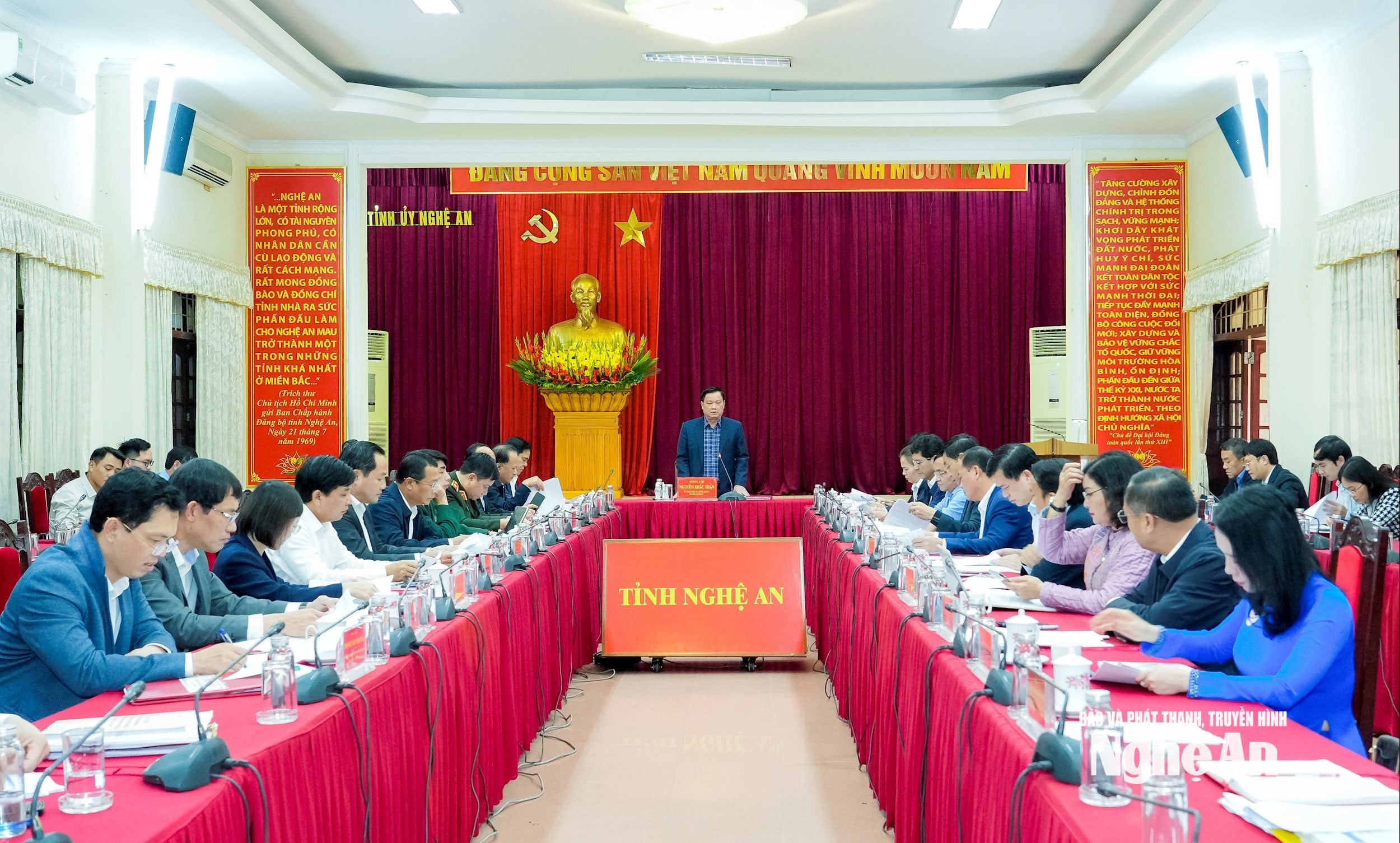 Ban Chỉ đạo bầu cử đại biểu Quốc hội khóa XVI và HĐND các cấp, nhiệm kỳ 2026-2031 tỉnh Nghệ An họp phiên thứ hai. Ảnh tư liệu Phạm Bằng