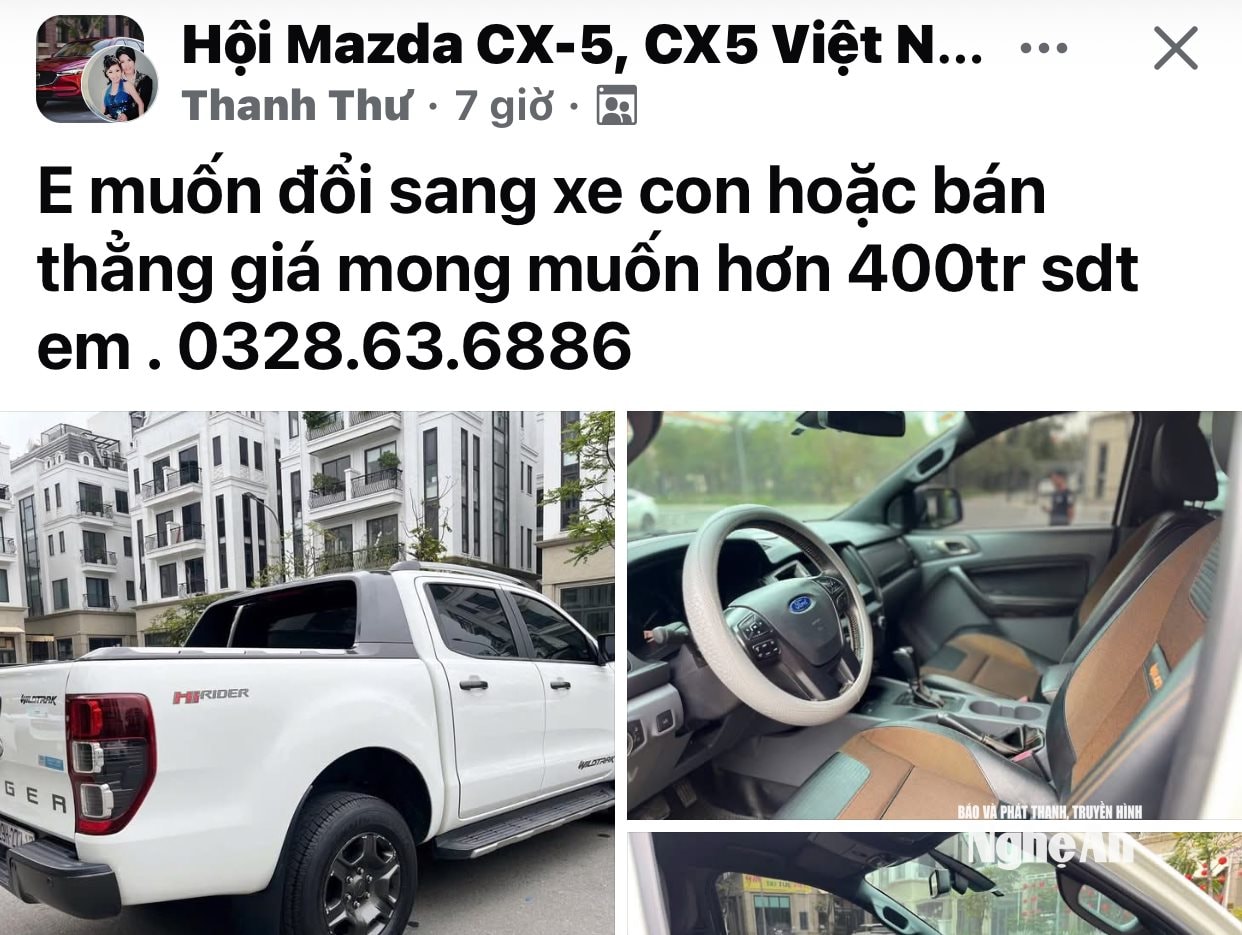 Trên các trang mạng xuất hiện nhiều người rao bán xe bán tải. Ảnh: Văn Tr