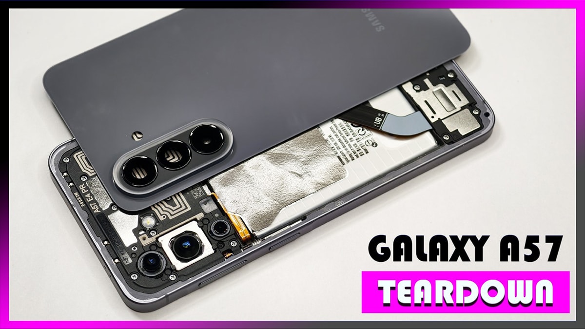Khám phá nội thất bên trong Galaxy A57 5G qua video mổ bụng