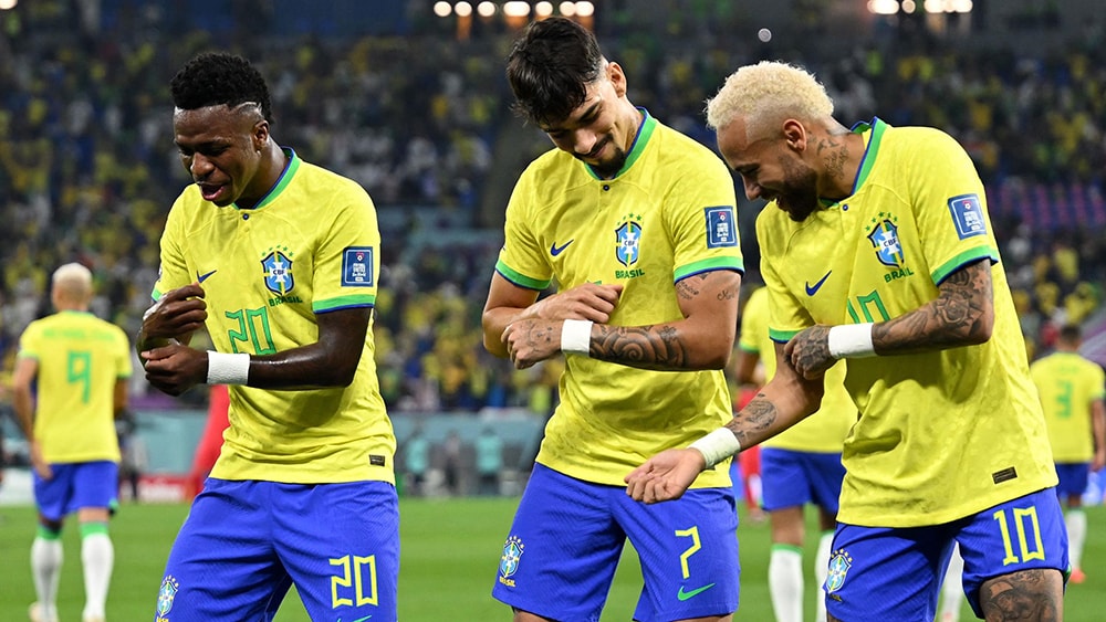 Neymar Junior trong màu áo Selecao.