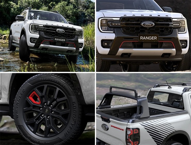 Cận cảnh cụm đèn pha LED chữ C đặc trưng trên Ford Ranger