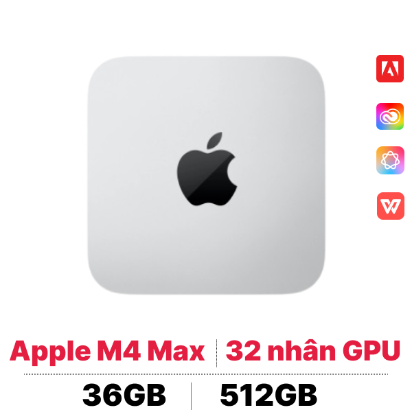 Apple Mac Studio M4 Max 2025 14CPU 32GPU 36GB 512GB | Chính hãng Apple Việt Nam