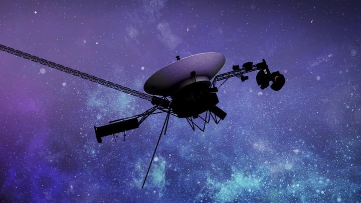 Mô phỏng vị trí của Voyager 1 so với Hệ Mặt trời