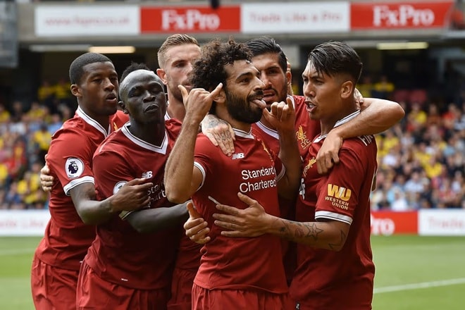 Salah thi đấu trong màu áo Liverpool từ năm 2017