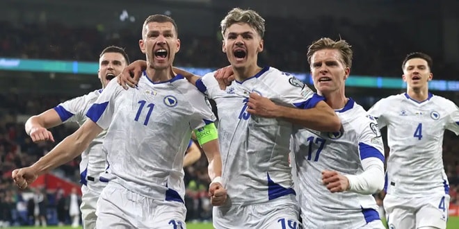 Các cầu thủ Bosnia sẵn sàng cho trận quyết đấu với tuyển Ý