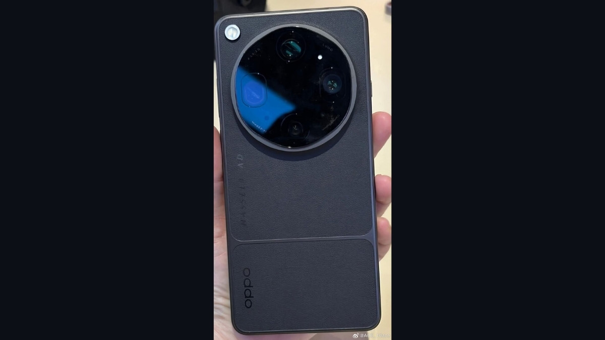 Mặt lưng OPPO Find X9 Ultra lộ diện với thiết kế da và cụm camera lớn