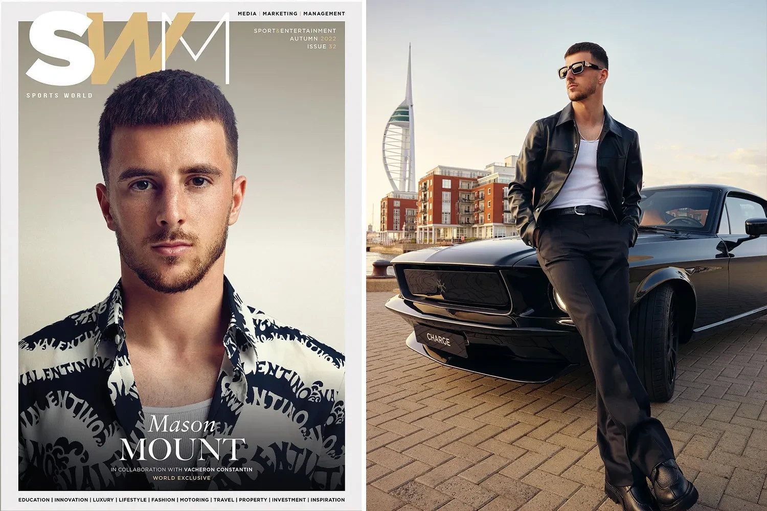Mason Mount xuất hiện trên các ấn phẩm tạp chí thời trang lớn.