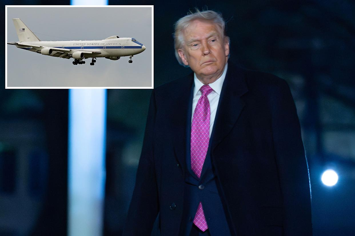 Máy bay Boeing E-4B xuất hiện tại căn cứ Offutt bang Nebraska