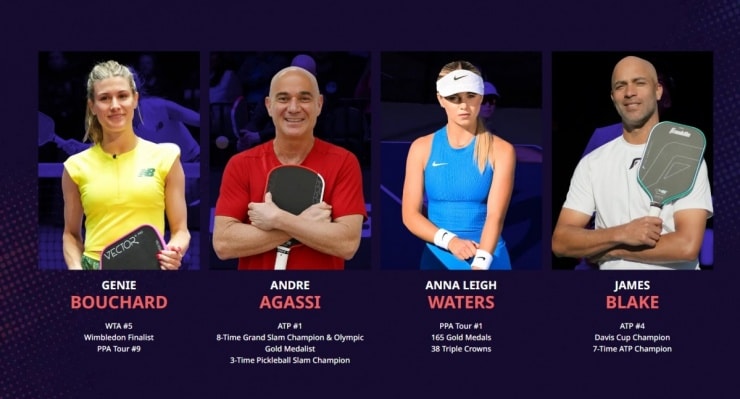 4 tay vợt sẽ tham dự giải Pickleball Slam 4