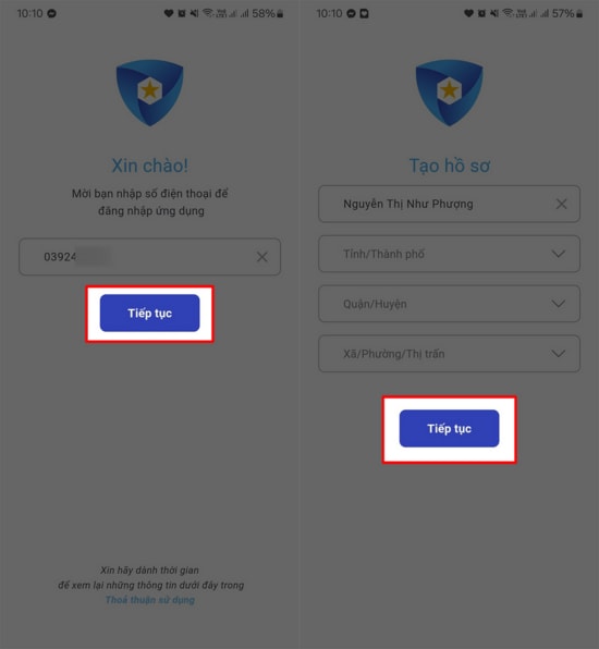 Tính năng kiểm tra website trên ứng dụng