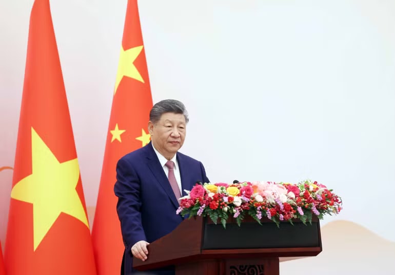 Tổng Bí thư, Chủ tịch nước Trung Quốc Tập Cận Bình phát biểu tại buổi gặp gỡ thanh niên hai nước tham gia chương trình “Hành trình Đỏ nghiên cứu, học tập”. (Ảnh: THỐNG NHẤT/TTXVN) vna-potal-tong-bi-thu-chu-tich-nuoc-to-lam-va-tong-bi-thu-chu-tich-nuoc-tap-can-binh-gap-go-thanh-nien-hai-nuoc-8702383.jpg