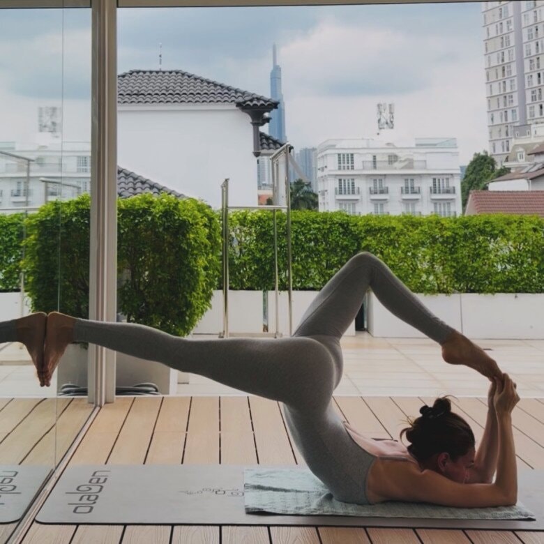 Hồ Ngọc Hà tranh thủ tập luyện sau quãng thời gian bận rộn.