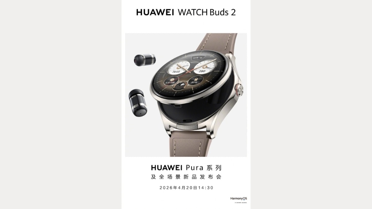 Poster quảng cáo Huawei Watch Buds 2 ấn định ngày ra mắt 20/04
