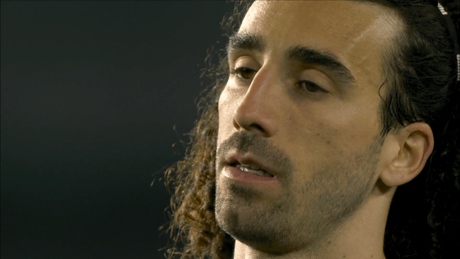 Marc Cucurella hoạt động năng nổ bên hành lang cánh trái.