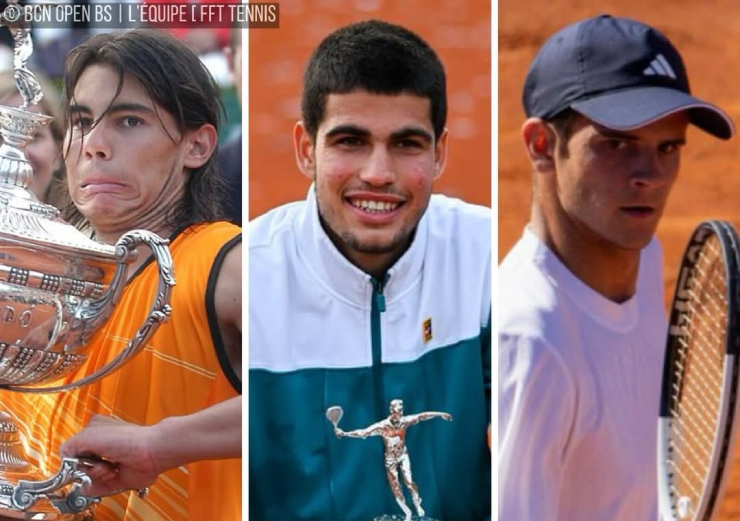 Rafael Jodar (đội mũ) được ví như truyền nhân tiếp theo của Nadal sau Alcaraz