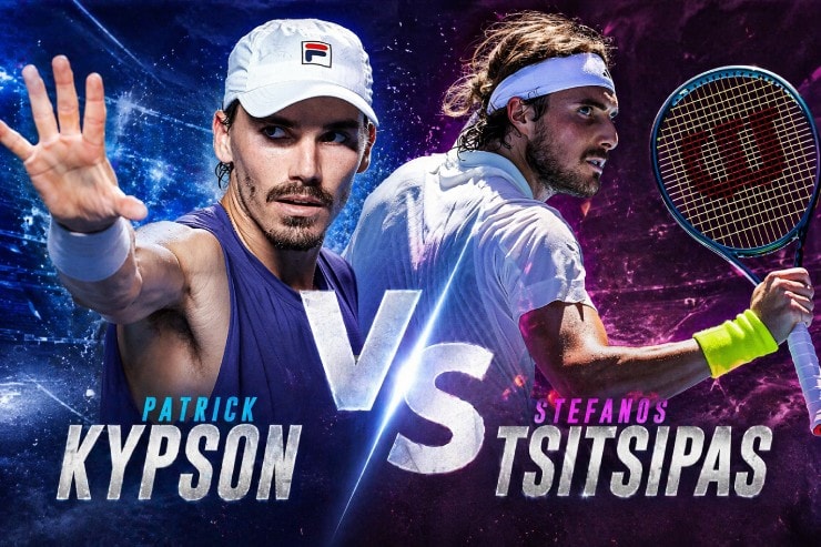 Tay vợt Hy Lạp Stefanos Tsitsipas tập trung cho trận mở màn tại Madrid Open