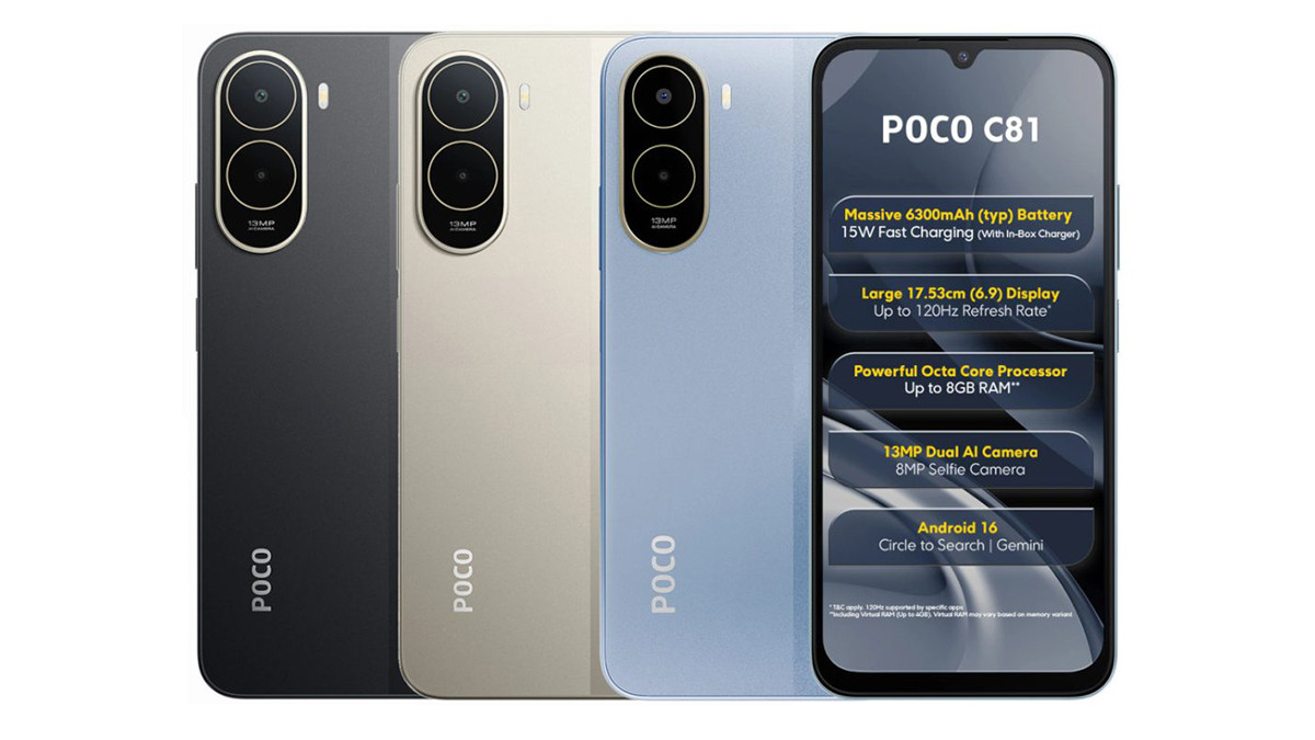 POCO C81 ra mắt với màn hình lớn và tần số quét cao