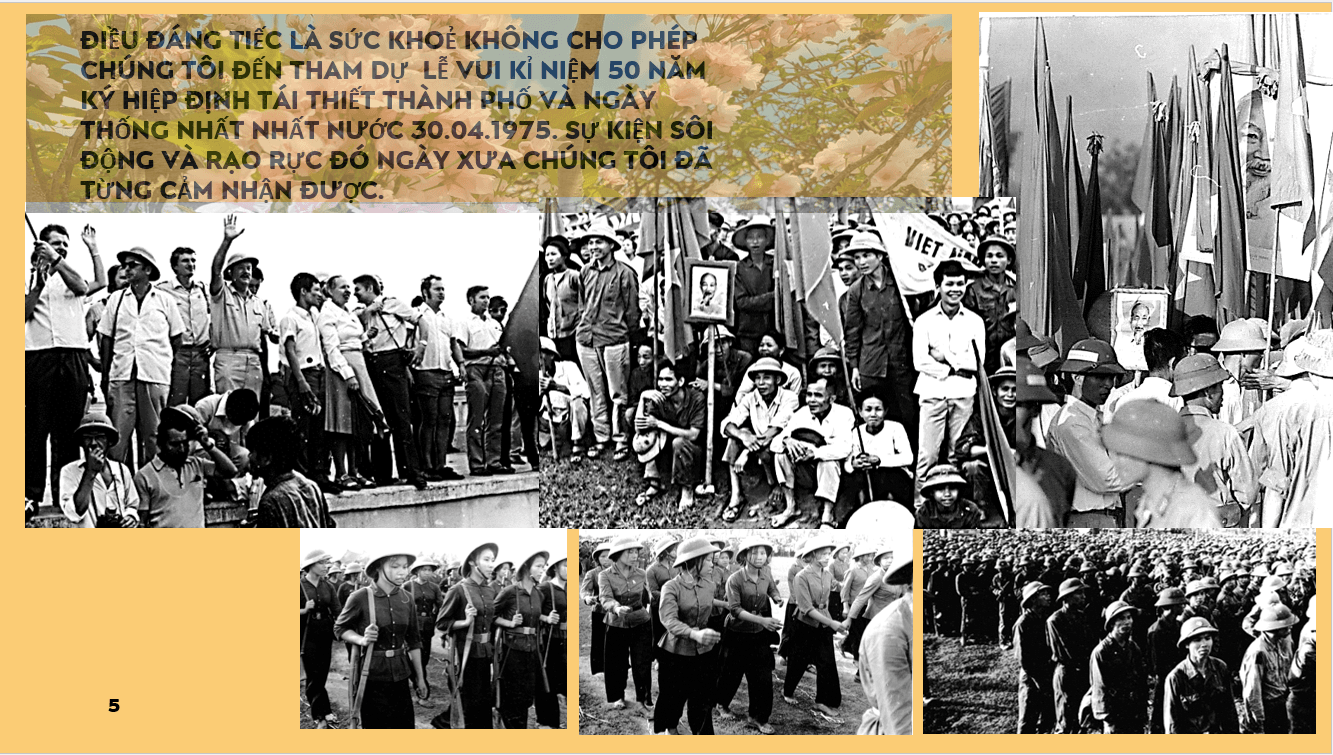 Hình ảnh mít tinh chào mừng Thống nhất đất nước năm 1975, ở thành phố Vinh, do chuyên gia Đức chụp, đính kèm trong thư ông Udo Purtak gửi đến nhóm Vinh Xưa.