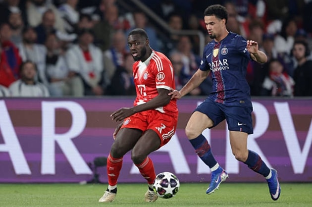 Dayot Upamecano ghi bàn thắng quan trọng ở phút 65 cho Bayern Munich