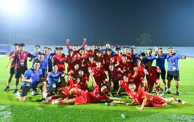 Đội tuyển U17 Việt Nam ăn mừng chức vô địch giải U17 Đông Nam Á 2026