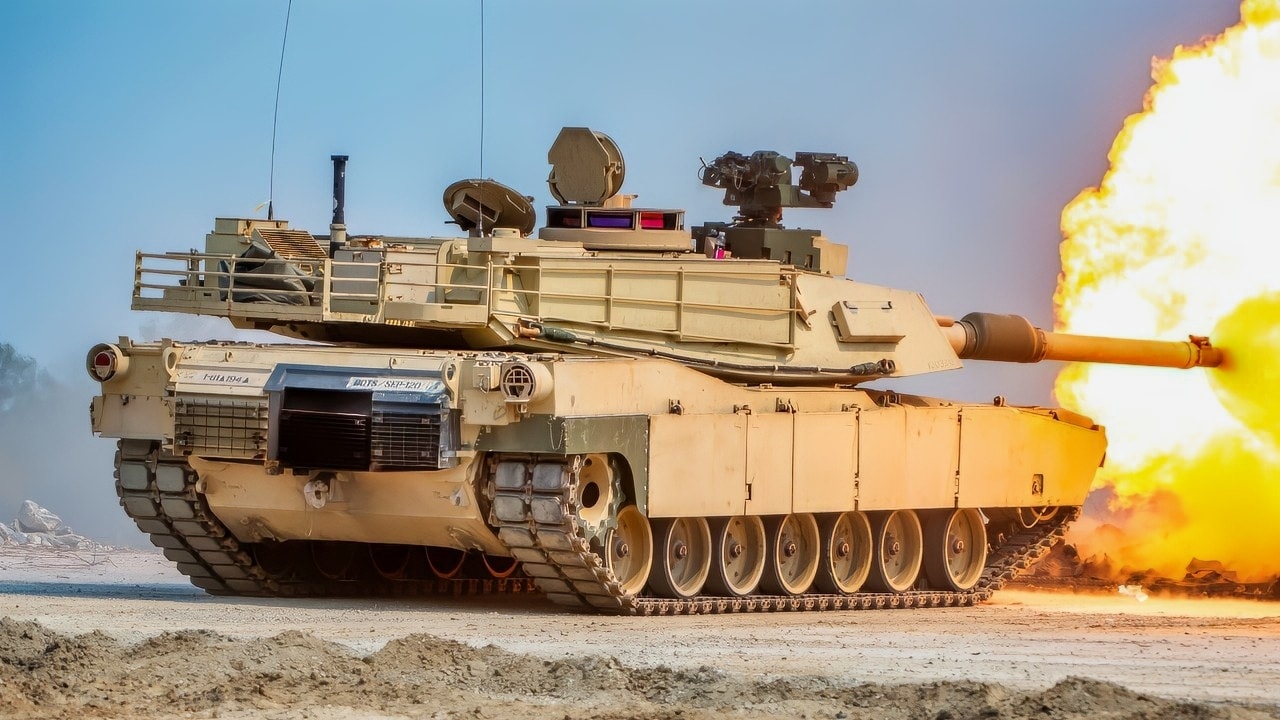 Xe tăng M1 Abrams của Mỹ nổi bật với hệ thống điện tử tiên tiến và hỏa lực mạnh.