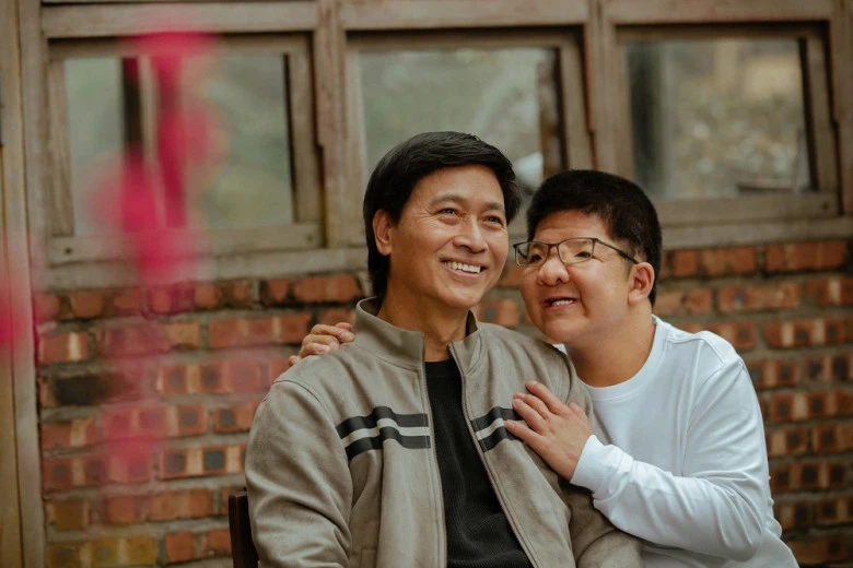 Quốc Tuấn và con trai Bôm