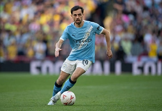 Tiền vệ Bernardo Silva trong màu áo Manchester City.