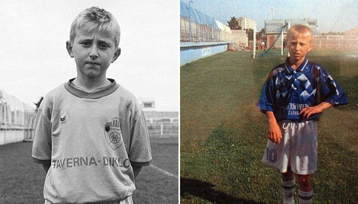 Hình ảnh tư liệu về thời thơ ấu khó khăn của Luka Modric trong chiến tranh.