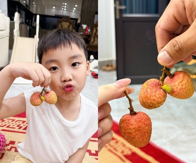 Bé Bo vô cùng đáng yêu, trở thành mẫu nhí bán vải cho bà.