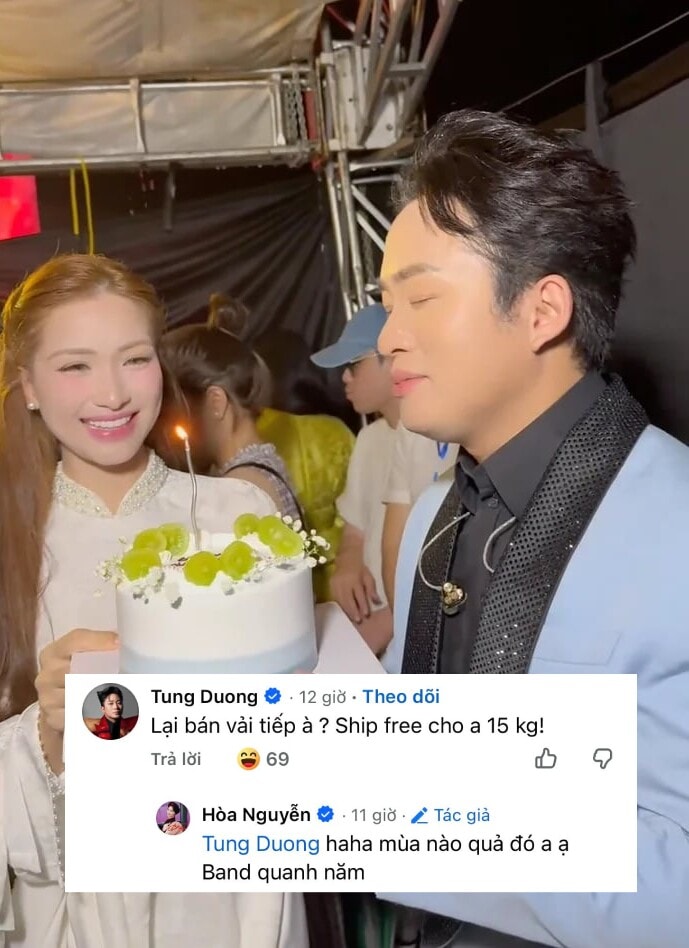 Ca sĩ Tùng Dương nhanh chóng đặt gạch mua ủng hộ đàn em.