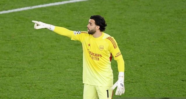 Thủ thành David Raya thi đấu tập trung bảo vệ mành lưới Arsenal
