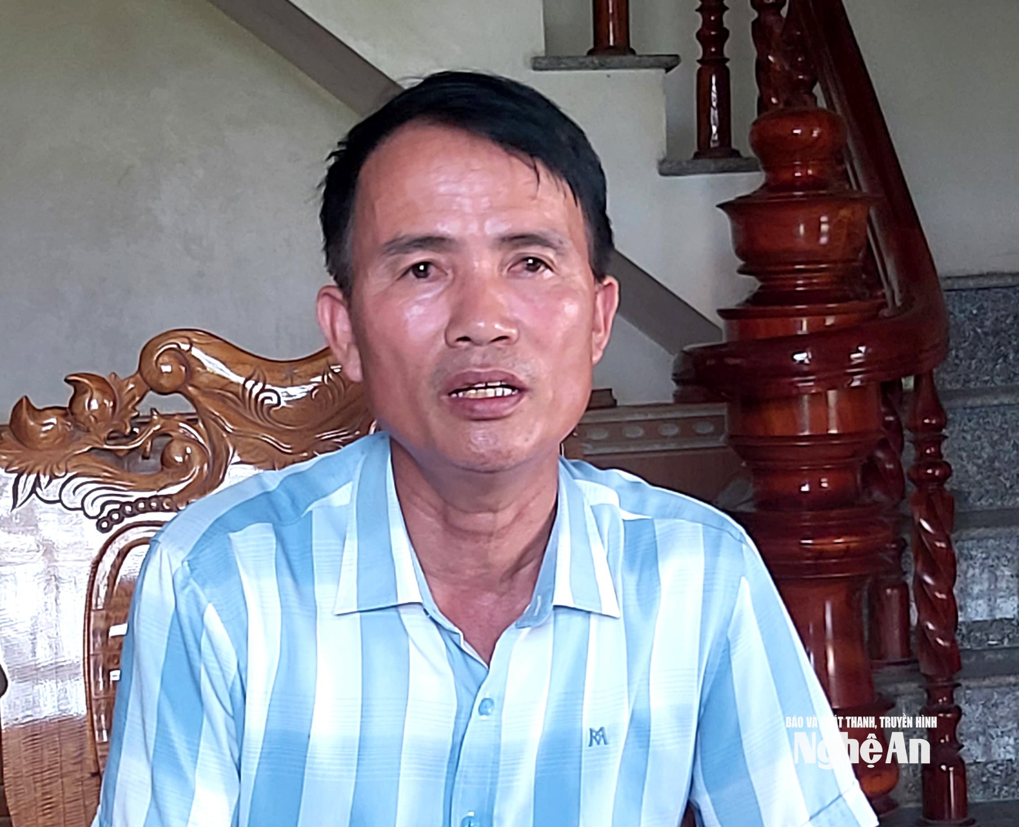 ông Nguyễn Thọ hạnh, xóm trưởng xóm Tân Hò, xã Quan Thành. Ảnh XH