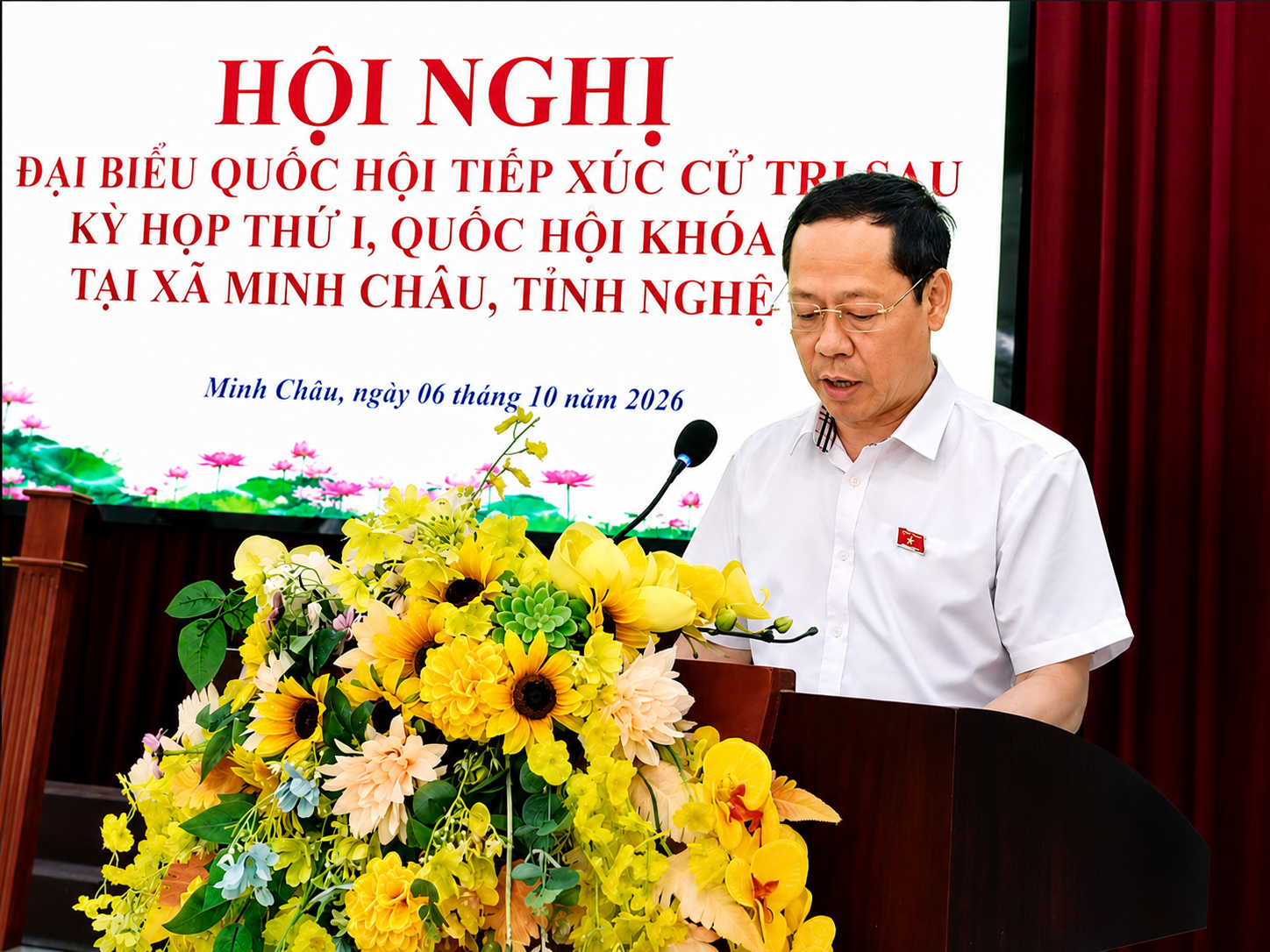Ông Trần Nhật Minh phát biểu tại hội nghị