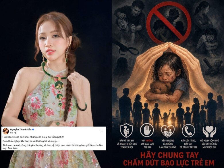 MC Vân Hugo kêu gọi chung tay bảo vệ trẻ em.