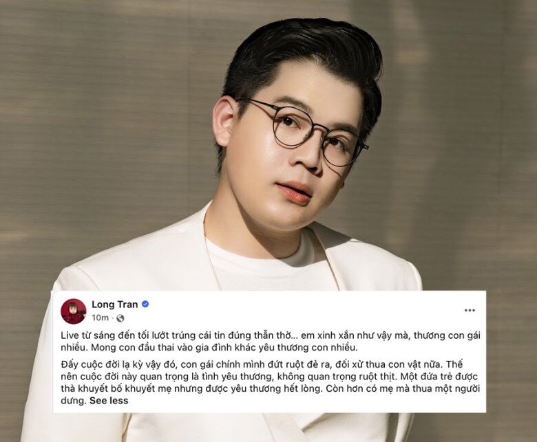 Diễn viên Long Chun thẫn thờ trước sự việc.