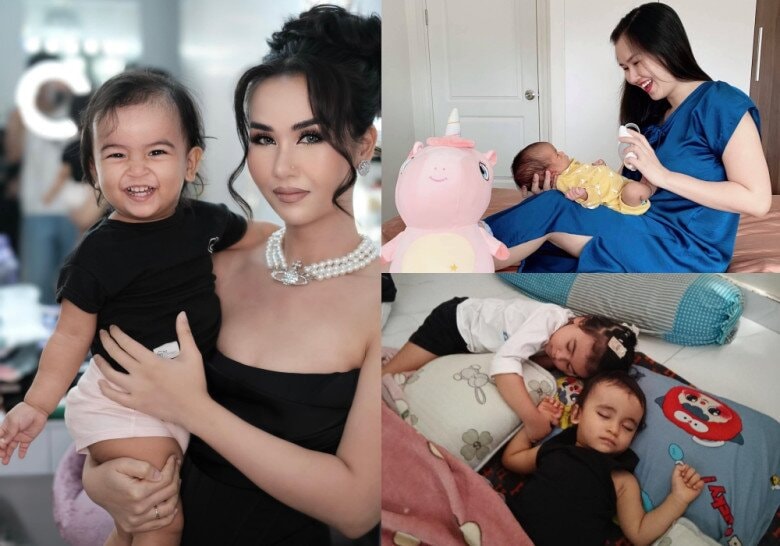Nữ ca sĩ rất trân trọng những khoảnh khắc được làm mẹ. Cô đăng nhiều hình ảnh các con từ lúc mang bầu đến khi lớn.