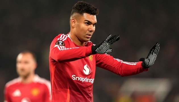 Tiền vệ Casemiro thi đấu trong màu áo Manchester United