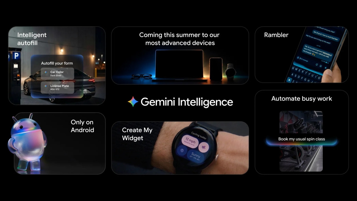 Giao diện Gemini Intelligence trên thiết bị Android