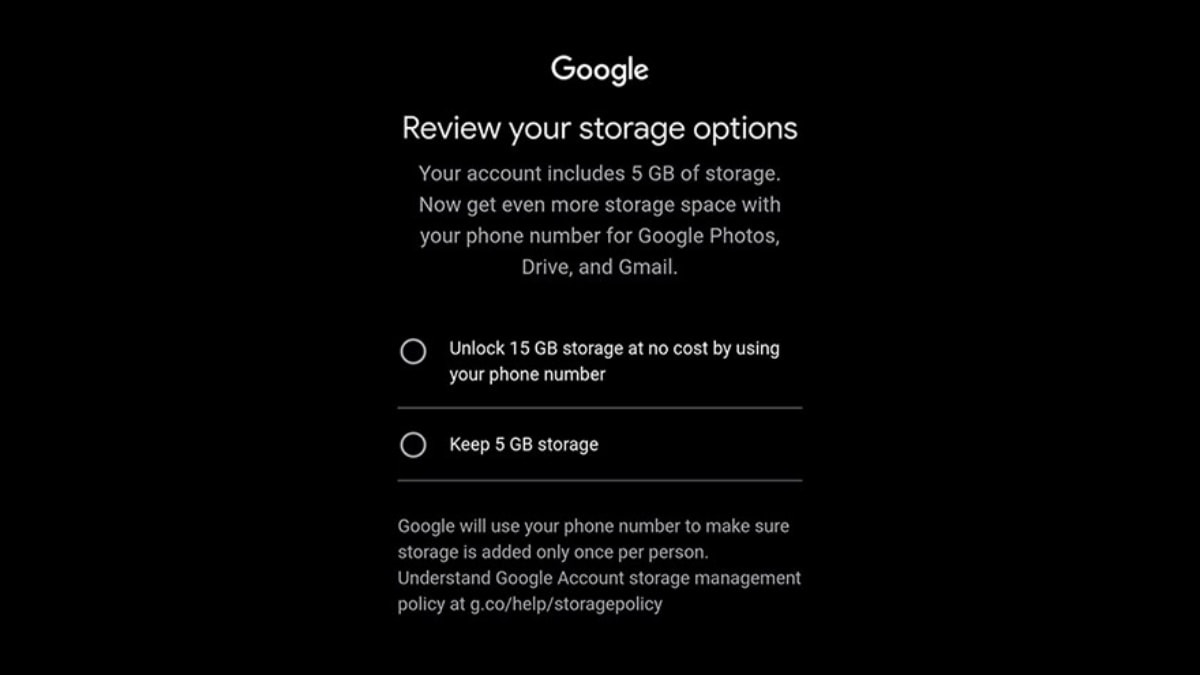 Để có thể mở khóa mức 15GB miễn phí như trước, người dùng phải liên kết và xác minh một số điện thoại
