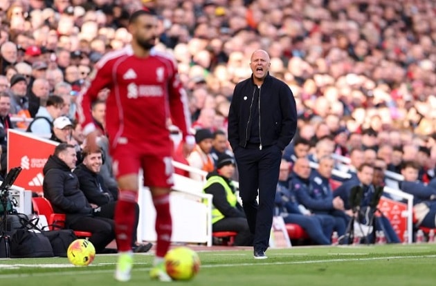 HLV Arne Slot và Mohamed Salah đang đối mặt với những mâu thuẫn không thể giải quyết trong phòng thay đồ Liverpool.