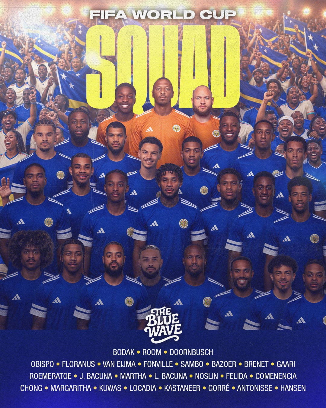 Danh sách cầu thủ dự World Cup 2026 của đội tuyển Curaçao