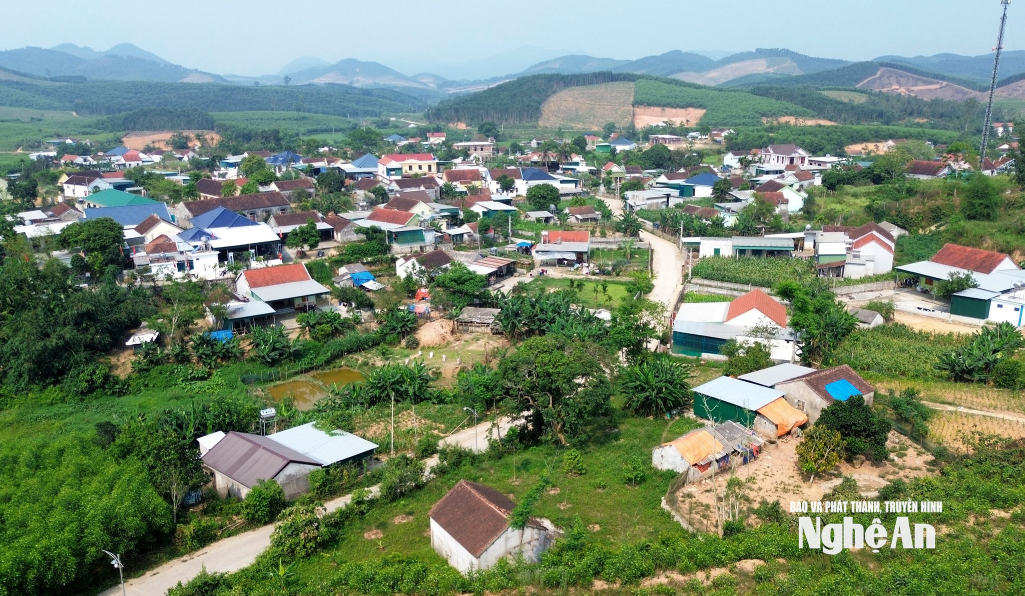 Xóm Làng Cầu, xã Giai Lạc. Ảnh XH