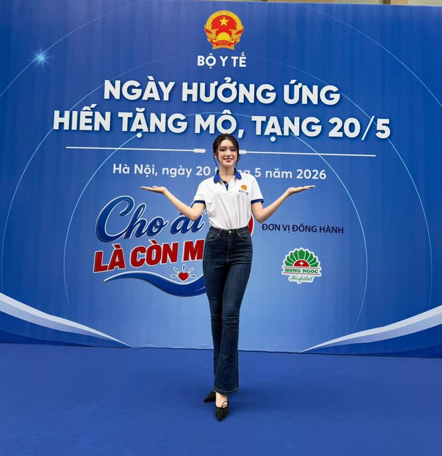 Phan Phương Oanh tham dự chương trình Ngày hưởng ứng Hiến tặng mô tạng sáng 20/5