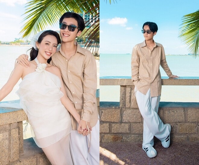 Con trai Thu Trang và Tiến Luật sở hữu chiều cao vượt trội ở tuổi 14